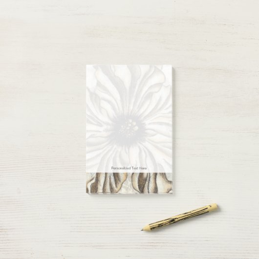 Post-it® Flowerhead Fresco sur Tan Arrière - plan (Sur un bureau)