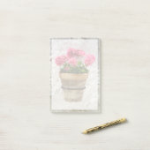 Post-it® Flowers | Geranium en Flower en Pot (Sur un bureau)