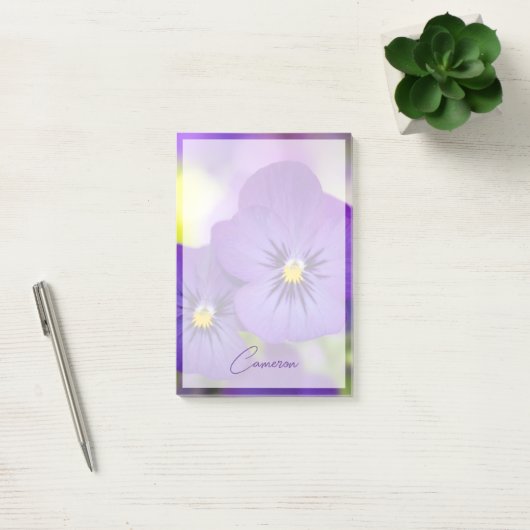 Post-it® Flowers | Purple Pansies (Bureau)