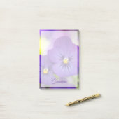 Post-it® Flowers | Purple Pansies (Sur un bureau)