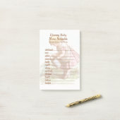 Post-it® Flowery Baby Name Scramble Baby shower Word Jeu (Sur un bureau)