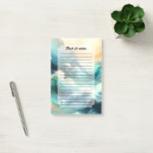 Post-it® Flux d'océan doré Vagues abstraites (Bureau)