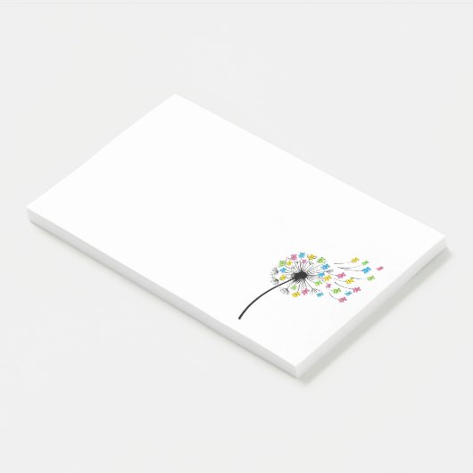 Post-it® Flying cute bears dandelion flow (Incliné)