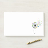 Post-it® Flying cute bears dandelion flow (Sur un bureau)