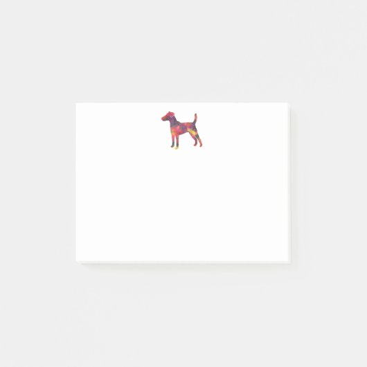 Post-it® Foin lisse Terrier Chien race Geo Silhouette Multi (Devant)