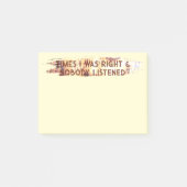 POST-IT® FOIS OÙ J'AVAIS RAISON (Devant)