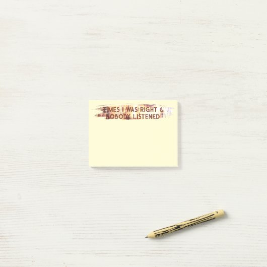 POST-IT® FOIS OÙ J'AVAIS RAISON (Sur un bureau)