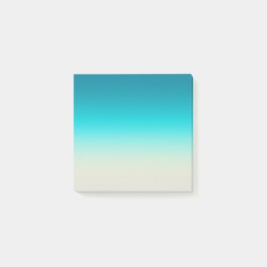 Post-it® Fond Abstrait Dégradé Bleu Aqua Ombre Douce (Devant)