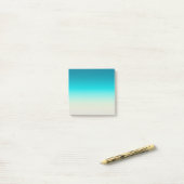 Post-it® Fond Abstrait Dégradé Bleu Aqua Ombre Douce (Sur un bureau)