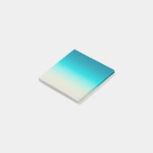 Post-it® Fond Abstrait Dégradé Bleu Aqua Ombre Douce (Incliné)