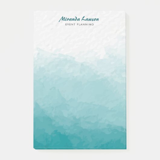 Post-it® Fond aquarelle vert cyan (Devant)