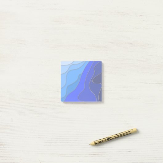 Post-it® fond bleu (Sur un bureau)