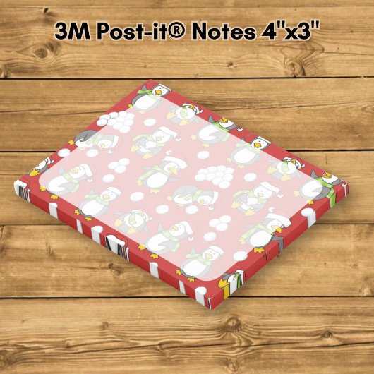 Post-it® Fond de manchots de Noël