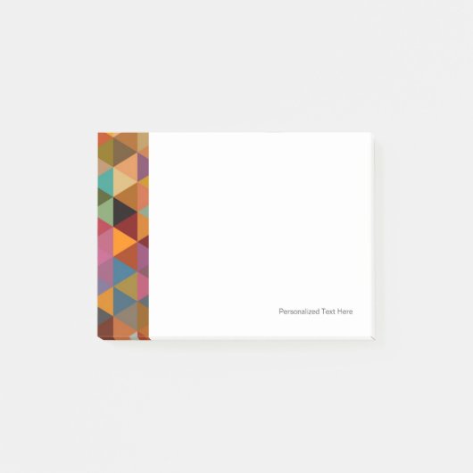 Post-it® Fond vintage de motif de triangles (Devant)