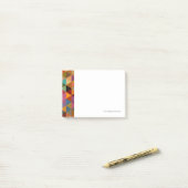 Post-it® Fond vintage de motif de triangles (Sur un bureau)