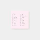 Post-it® Food Allergy Checklist Sticky Notes for Kitchen (Devant)