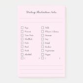 Post-it® Food Allergy Checklist Sticky Notes for Kitchen (Devant)