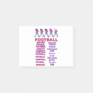 Post-it® Football en plusieurs langues -Fußball Calcio Soc