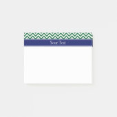 Post-it® Forest Green SLg Chevron Nom de la marine Monogram (Devant)