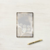 Post-it® Forests | Three Owls Looking (Sur un bureau)