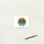 Post-it® Forêt Coucher Nature Pins Arbres (Sur un bureau)