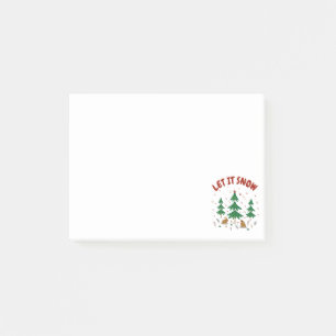 Post-it® Forêt de Noël étoilée avec lapins