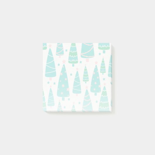 Post-it® Forêt de sapins de Noël Pastel (Devant)