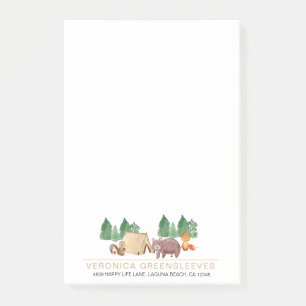 Post-it® Forêt rustique mignonne Forêt Boisé Animal