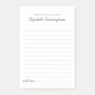 Post-it® Forever In Our Hearts Funeral Partagez un souvenir