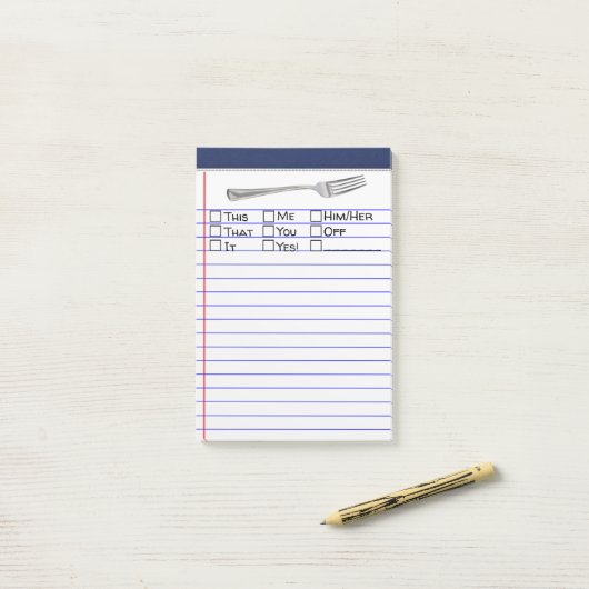 Post-it® Fork à choix multiple 4"X6" (Sur un bureau)