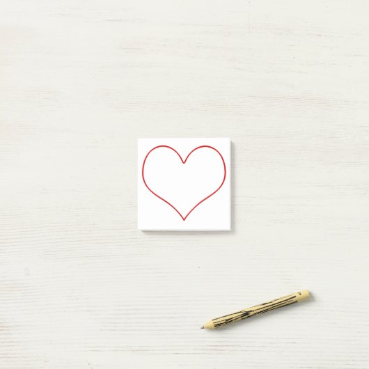 Post-it® Forme cardiaque (Sur un bureau)