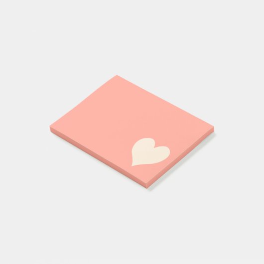 Post-it® Forme de coeur blanc antique (Incliné)
