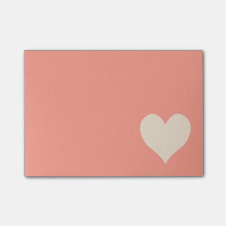 Post-it® Forme de coeur blanc antique