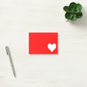 Post-it® Forme de coeur rouge et blanc (Bureau)