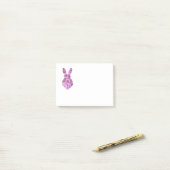 Post-it® Forme de lapin Motif rose (Sur un bureau)