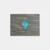Post-it® Forme d'état de l'Illinois Turquoise (Devant)