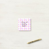 Post-it® Formes abstraites rose violet joyeux 1er anniversa (Sur un bureau)