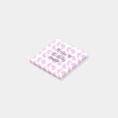 Post-it® Formes abstraites rose violet joyeux 1er anniversa (Incliné)