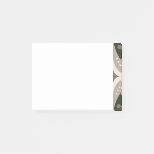 Post-it® Formes circulaires rétro beige et marron (Devant)