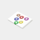 Post-it® Formes de donuts tachetées excentriques (Incliné)