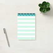 Post-it® Formes de pyramide de menthe verte & rayures (Bureau)