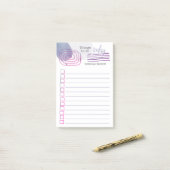 Post-it® Formes et lignes Abstraites personnalisées (Sur un bureau)