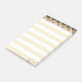 Post-it® Formes et rayures beige Tauge Pyramide (Incliné)