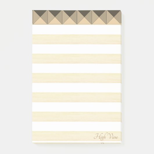 Post-it® Formes et rayures beige Tauge Pyramide (Devant)