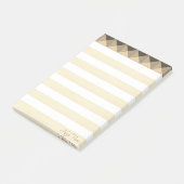 Post-it® Formes et rayures de pyramide Taupe Beige (Incliné)