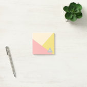 Post-it® Formes géométriques en couleurs pastel monogrammée (Bureau)