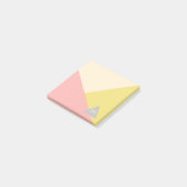 Post-it® Formes géométriques en couleurs pastel monogrammée (Incliné)