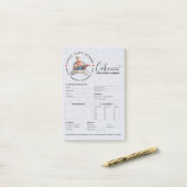 Post-it® Formulaire de commande de boulangerie pâtisserie c (Sur un bureau)