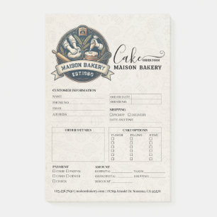 Post-it® Formulaire de commande de boulangerie pâtissier bo