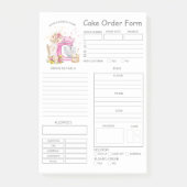 Post-it® Formulaire de commande de gâteau de boulangerie pe (Devant)
